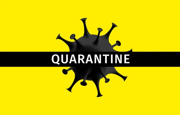 Coronavirus Quarantine Poster Stop Coronavirus Outbreak Concept Warning Quarantine Banner — Stock Vector