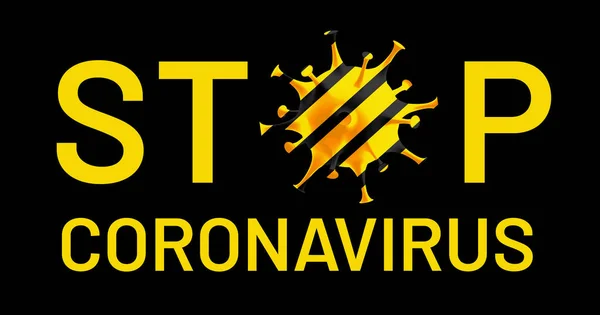 Stop Coronavirus Sign Coronavirus Outbreak Alert Fight Coronavirus Danger Coronavirus — Stock Vector