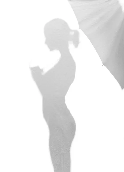 Donna con ombrello — Foto Stock