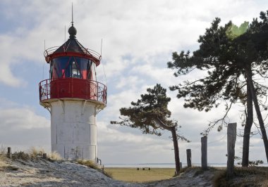  Deniz feneri Gellen Hiddensee, Baltık Denizi içinde