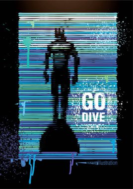 Freediver su altında