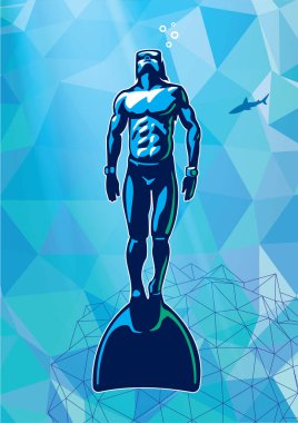 Freediver su altında