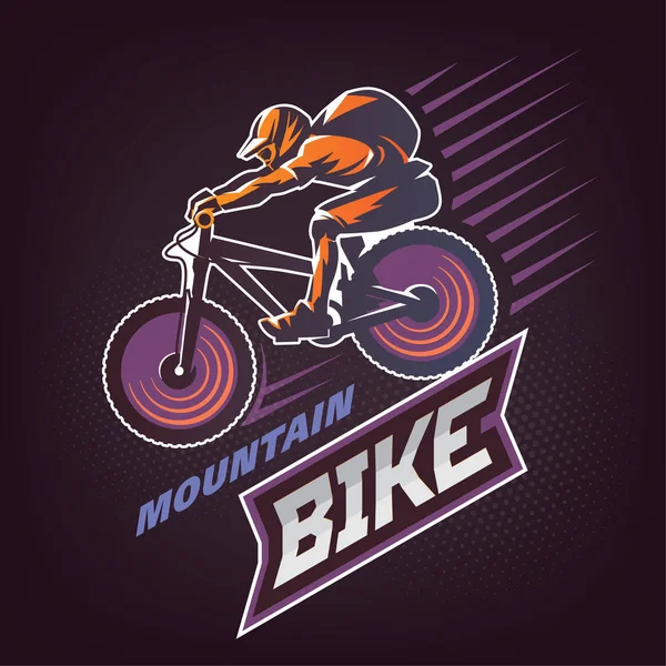 Mountainbike. Sport embleem — Stockvector