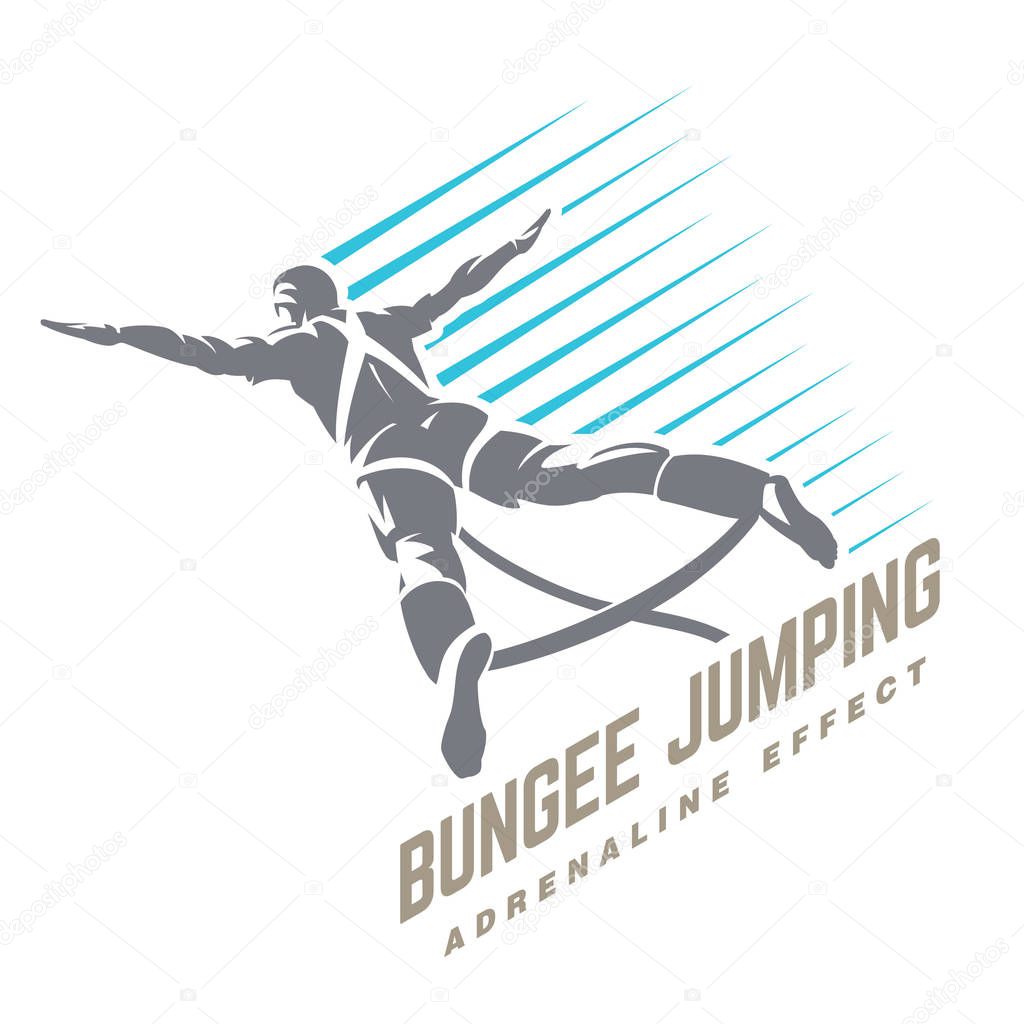 Bungee jumping. Sport emblem
