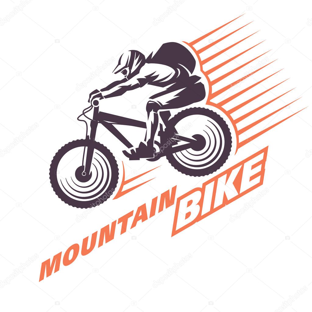 Mountain bike trials. Sport emblem