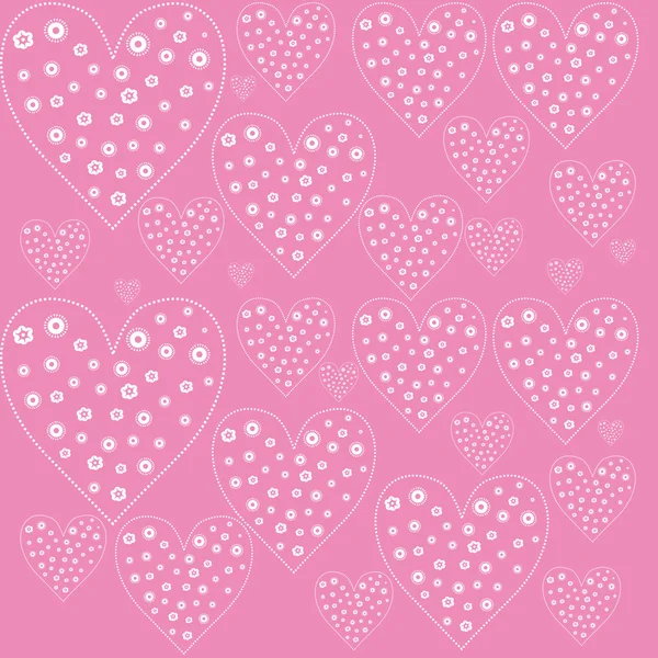 Vector texture love hearts pattern silhouette — Διανυσματικό Αρχείο