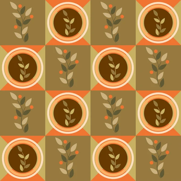 Texture vectorielle feuilles d'automne et texture ronde — Image vectorielle