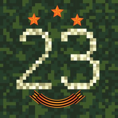 Vektör resim 23 Şubat erkek tatil için 