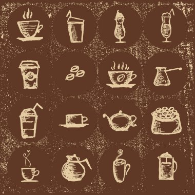 Restoran, kahve, Turk kahve için vektör logolar