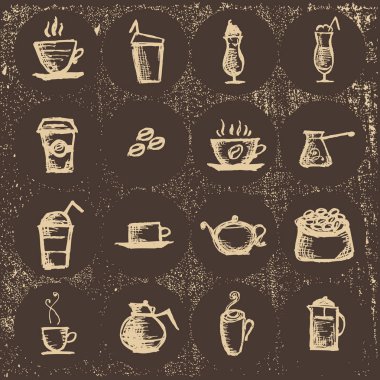 Restoran, kahve, Turk kahve için vektör logolar