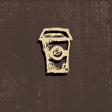 Kahve, kahve, meşrubat vektör simgesi