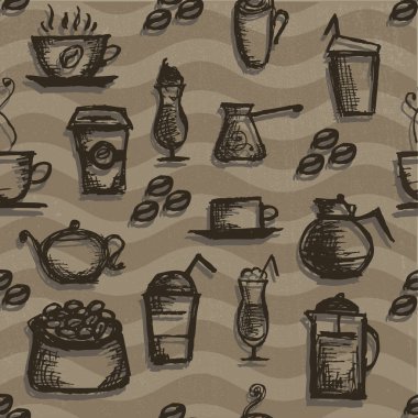 Vektör Dikişsiz desen ve logoları restau için seamless modeli