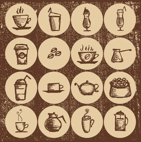 Vector logos for restaurants, coffee, Turk coffee — Stock Vector