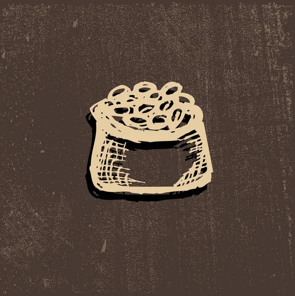 Kahve çekirdekleri vektör simgesi