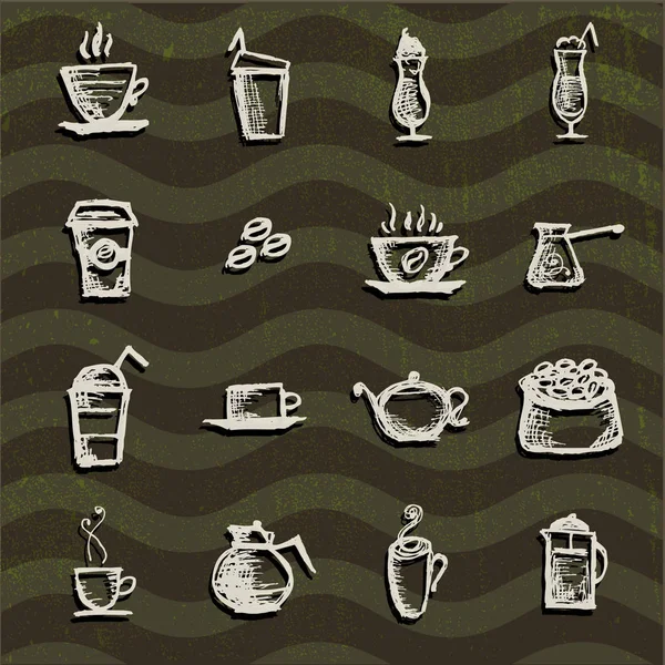 Vector logos for restaurants, coffee, Turk coffee — Stock Vector
