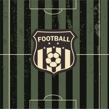 vektör çizim futbol amblem futbol sahası 