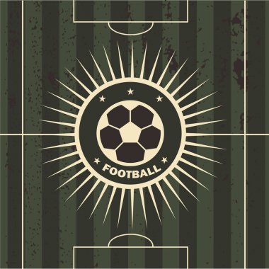 vektör çizim futbol amblem futbol sahası 
