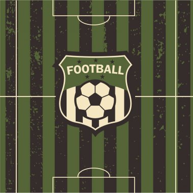 vektör çizim futbol amblem futbol sahası 