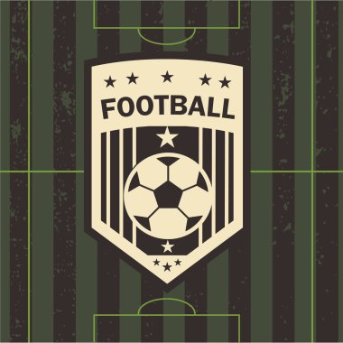 vektör çizim futbol amblem futbol sahası 