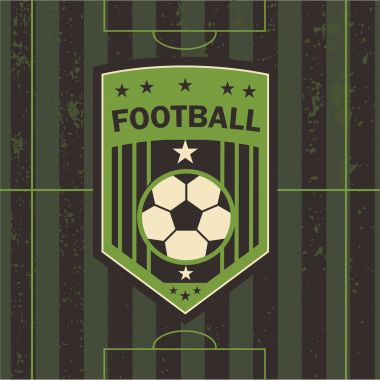 vektör çizim futbol amblem futbol sahası 