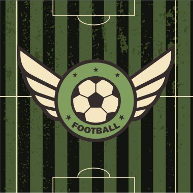 vektör çizim futbol amblem futbol sahası 