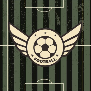 vektör çizim futbol amblem futbol sahası 