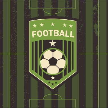 vektör çizim futbol amblem futbol sahası 