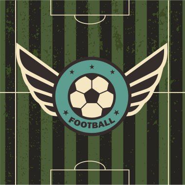 vektör çizim futbol amblem futbol sahası 