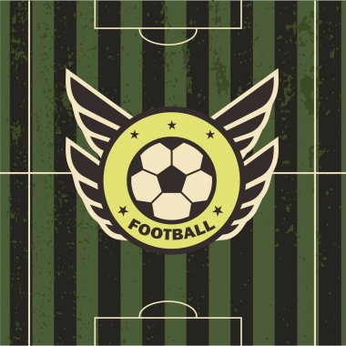 vektör çizim futbol amblem futbol sahası 
