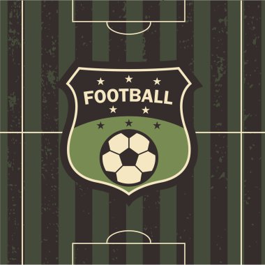 vektör çizim futbol amblem futbol sahası 