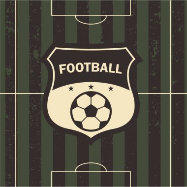 vektör çizim futbol amblem futbol sahası 