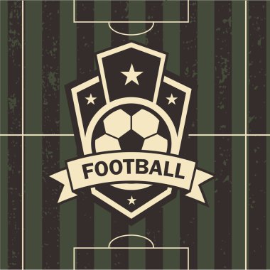 vektör çizim futbol amblem futbol sahası 