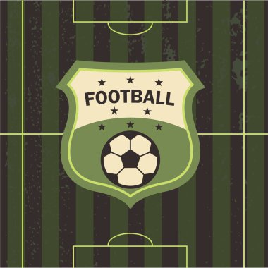 vektör çizim futbol amblem futbol sahası 