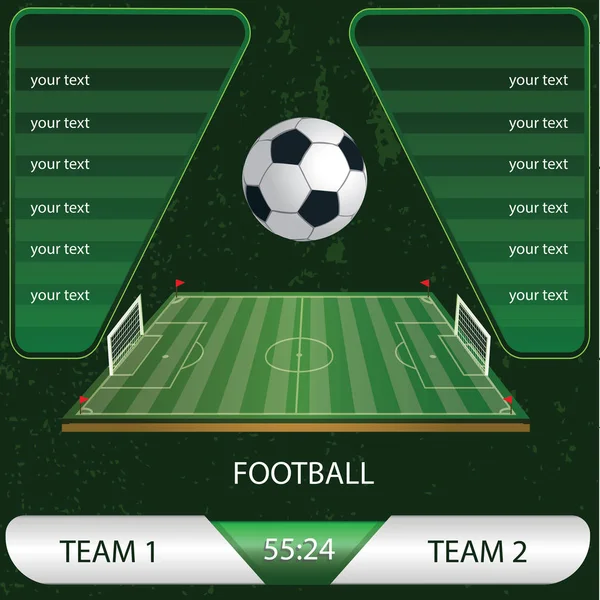 Vector illustration of football match — Stock Vector