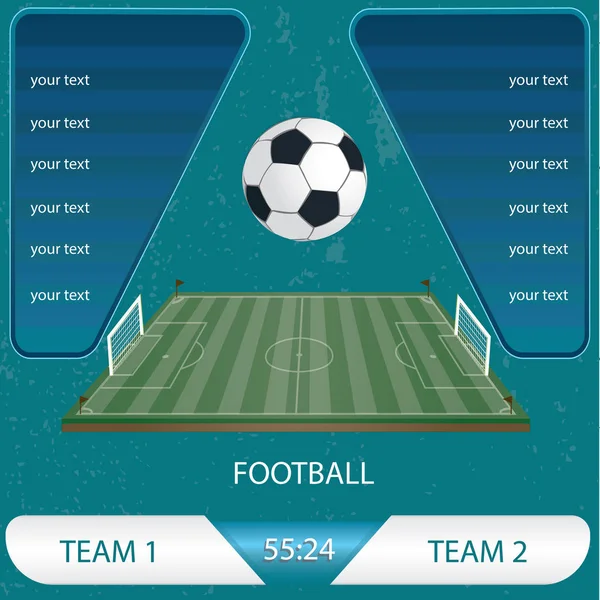 Векторная иллюстрация футбольного матча — стоковый вектор