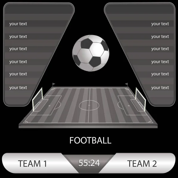 Векторная иллюстрация футбольного матча — стоковый вектор