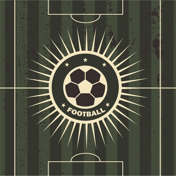 Vektoros illusztráció labdarúgó jelkép focipálya — Stock Vector