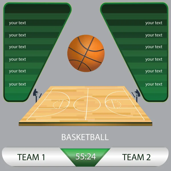 Vector εικονογράφηση ενός παιχνιδιού τουρνουά μπάσκετ Royalty Free Εικονογραφήσεις Αρχείου