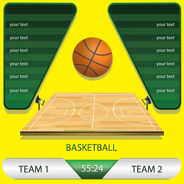 Vector εικονογράφηση ενός παιχνιδιού τουρνουά μπάσκετ Royalty Free Διανύσματα Αρχείου