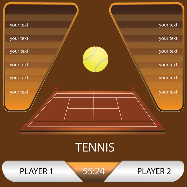 Vector εικονογράφηση ενός τουρνουά τένις Royalty Free Εικονογραφήσεις Αρχείου