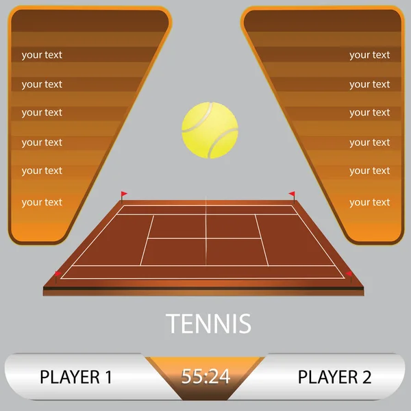 Vektör çizim bir Tenis Turnuvası Stok Vektör