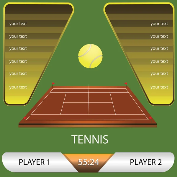 Vektör çizim bir Tenis Turnuvası Stok Illüstrasyon