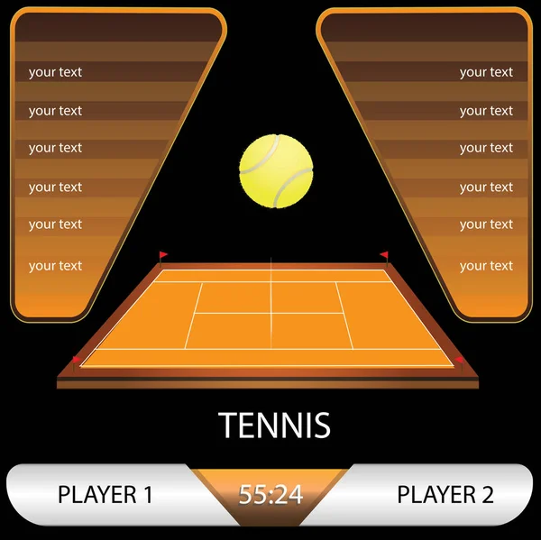 Vector ilustración de un torneo de tenis Ilustración De Stock