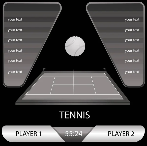 Vector εικονογράφηση ενός τουρνουά τένις Διάνυσμα Αρχείου