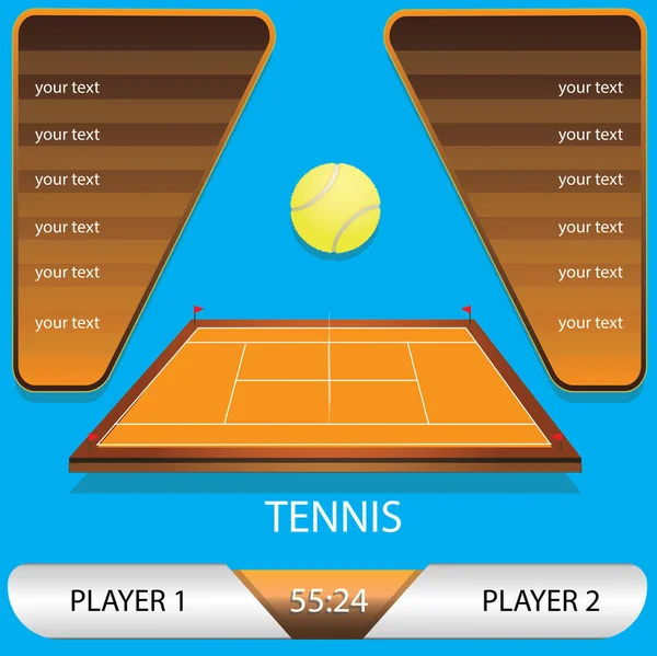 Vektör çizim bir Tenis Turnuvası Vektör Grafikler