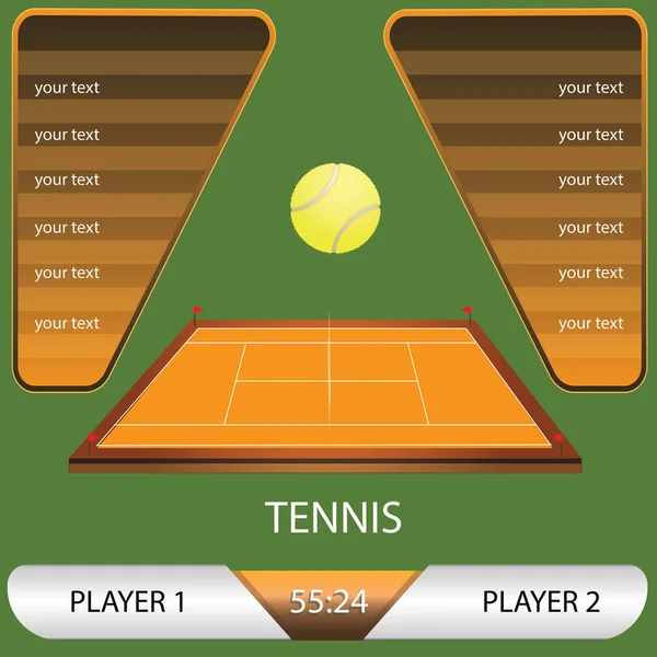 Vektör çizim bir Tenis Turnuvası Stok Vektör