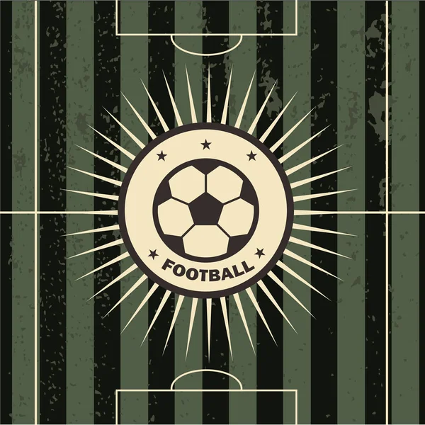Vector ilustración del campo de fútbol emblema de fútbol Gráficos Vectoriales