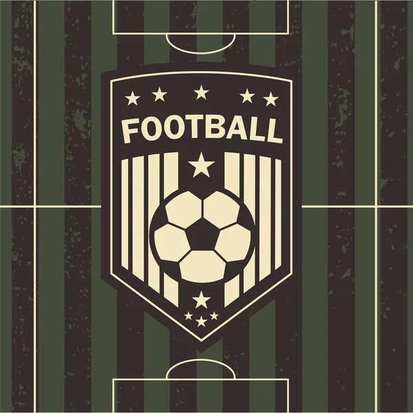 Vector ilustración del campo de fútbol emblema de fútbol Gráficos Vectoriales