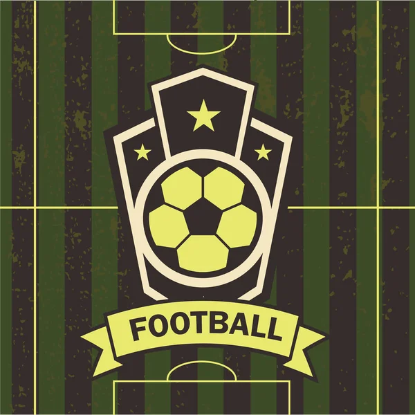 Vector ilustración del campo de fútbol emblema de fútbol Ilustraciones De Stock Sin Royalties Gratis