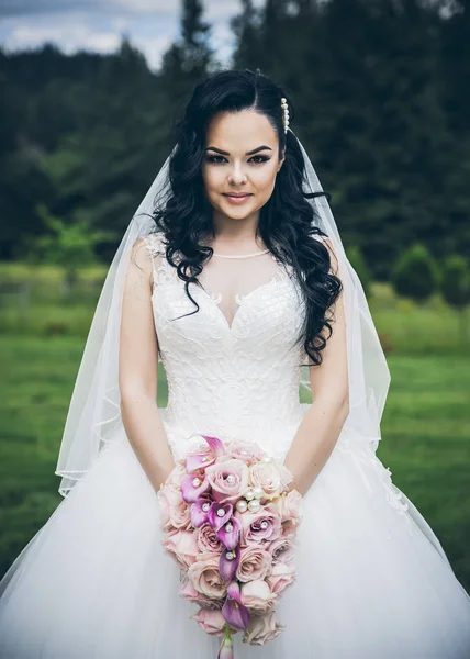 Schöne Braut perfekten Stil. — Stockfoto